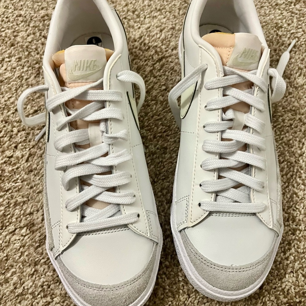 Nike White and Cream Casual Sneakers